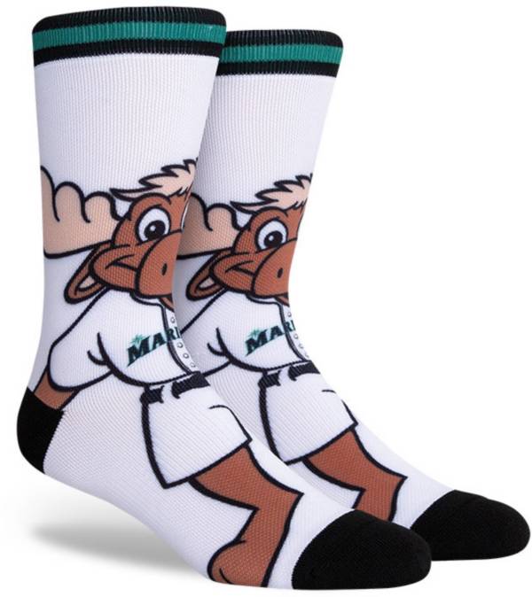 PKWY Seattle Mariners Black Mascot Crew Socks