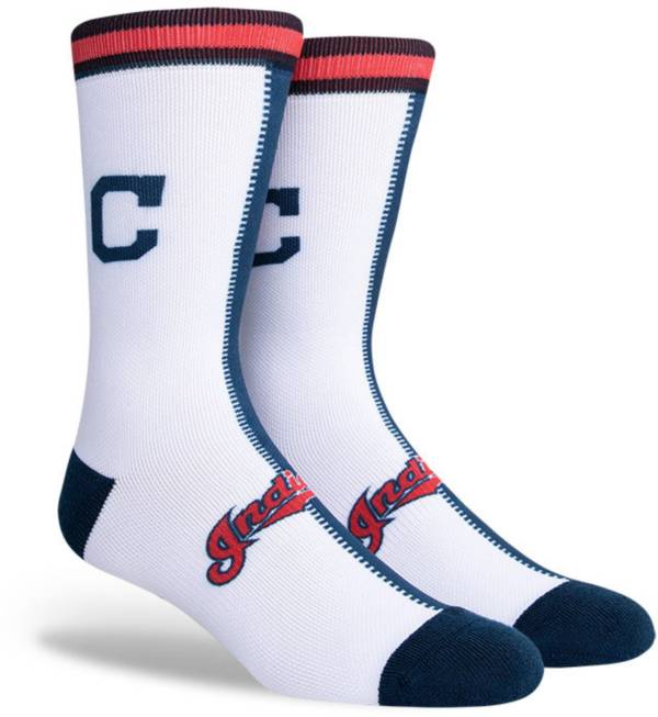 PKWY Cleveland Indians Blue Split Crew Socks