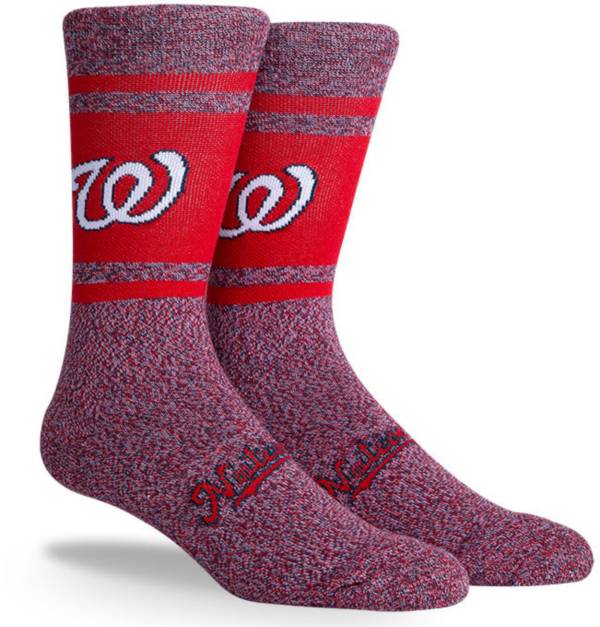 PKWY Washington Nationals Red Varsity Crew Socks