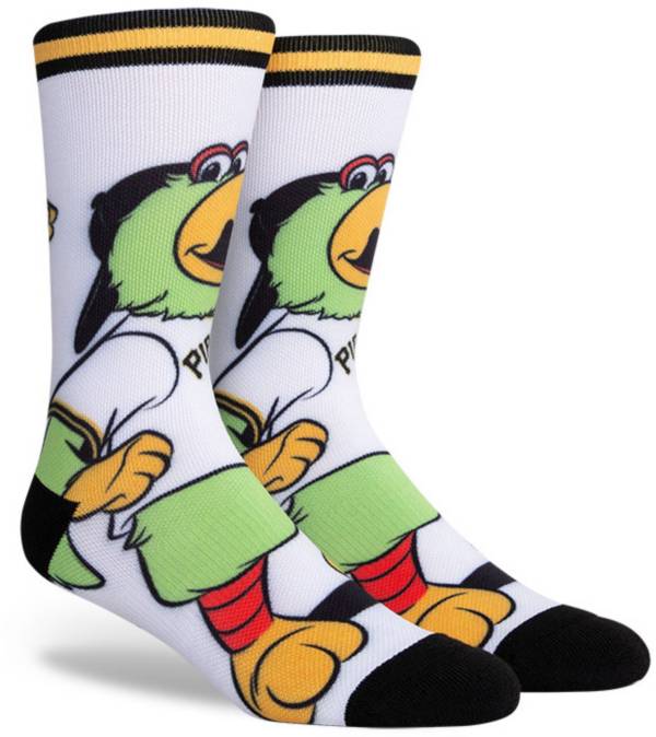 PKWY Pittsburgh Pirates Black Mascot Crew Socks