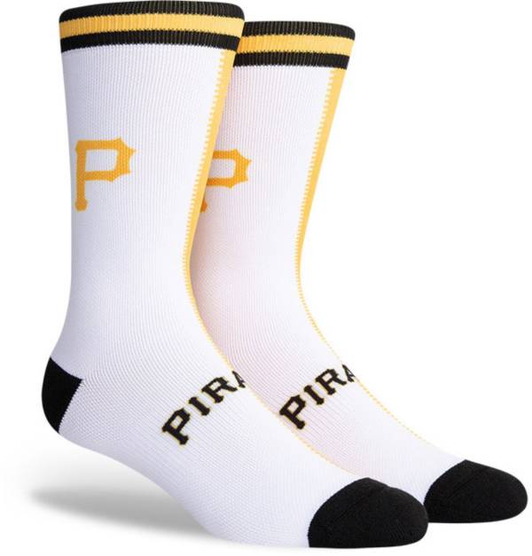 PKWY Pittsburgh Pirates Black Split Crew Socks