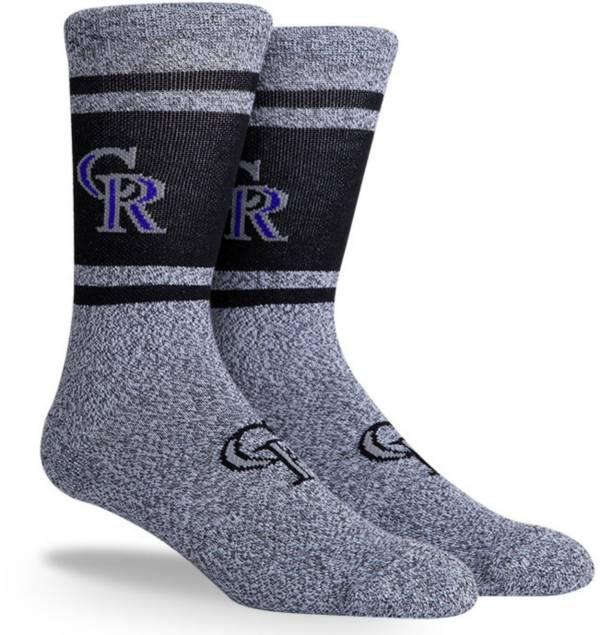 PKWY Colorado Rockies Black Varsity Crew Socks