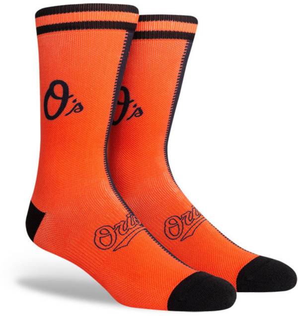 PKWY Baltimore Orioles Black Split Crew Socks