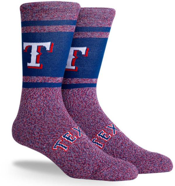 PKWY Texas Rangers Blue Varsity Crew Socks