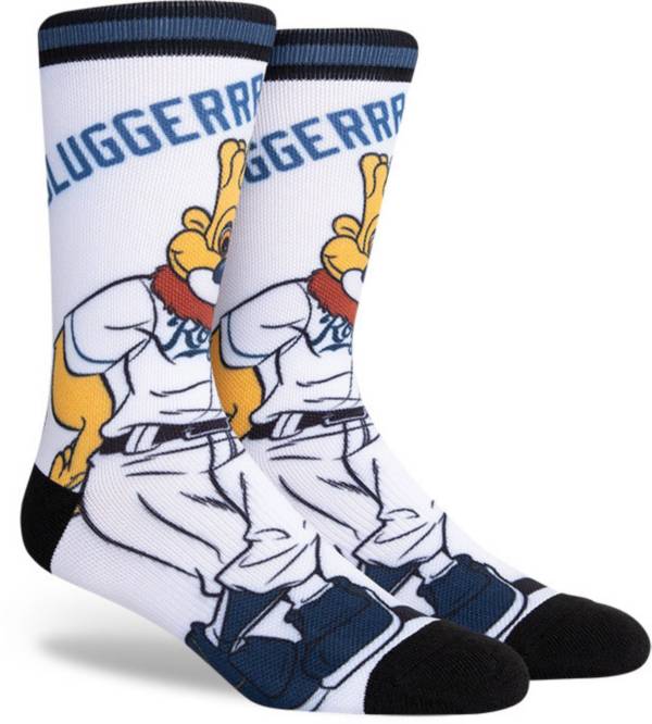 PKWY Kansas City Royals Black Mascot Crew Socks