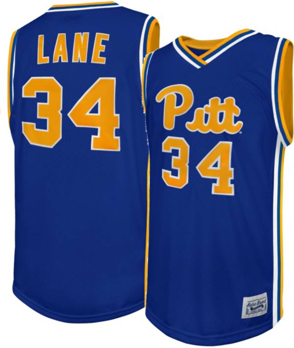 Retro Brand Men's Pitt Panthers Jerome Lane #34 Blue Replica Basketball Jersey