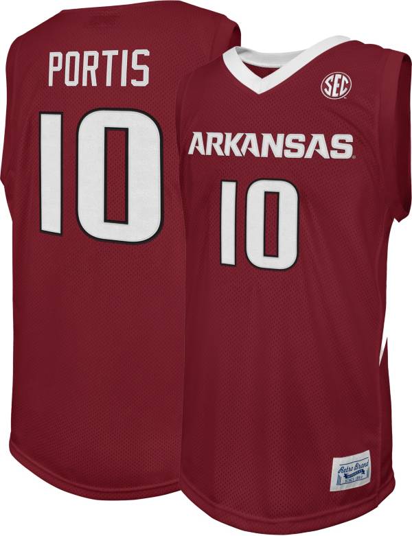 Retro Brand Men's Arkansas Razorbacks Bobby Portis Jr. #10 Cardinal Replica Basketball Jersey