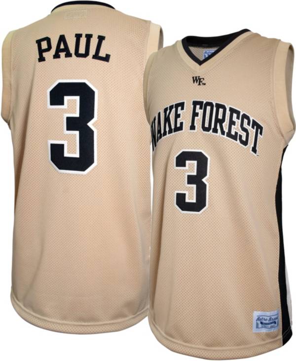 Retro Brand Men's Wake Forest Demon Deacons Chris Paul #3 Gold Replica Basketball Jersey product image