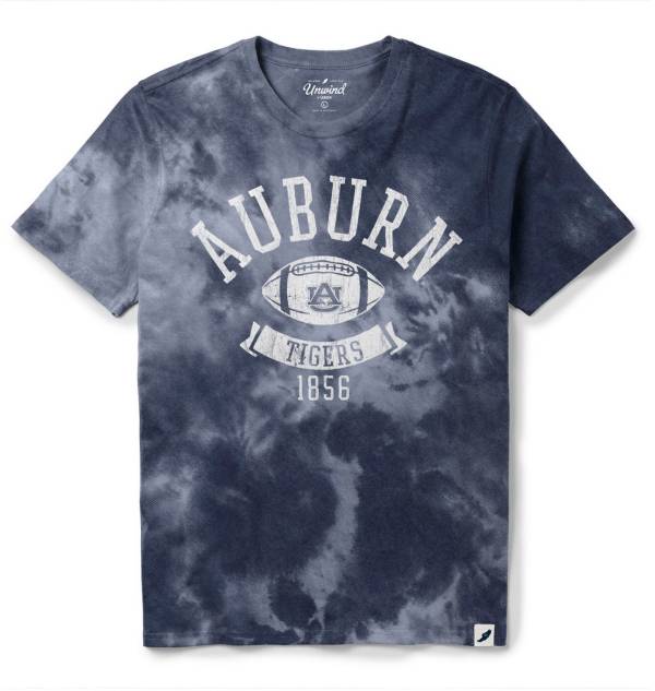 League-Legacy Men's Auburn Tigers Blue Tie Dye T-Shirt