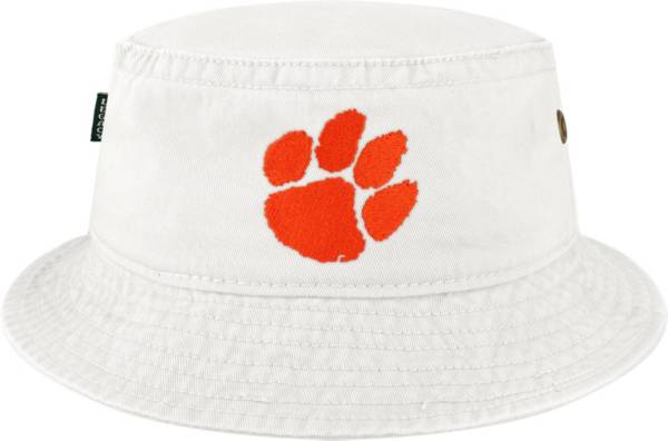 League-Legacy Men's Clemson Tigers Relaxed Twill White Bucket Hat