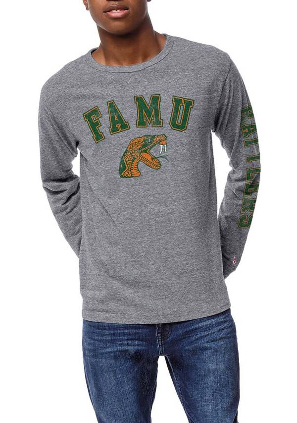 League-Legacy Men's Florida A&M Rattlers Grey Victory Falls Long Sleeve T-Shirt