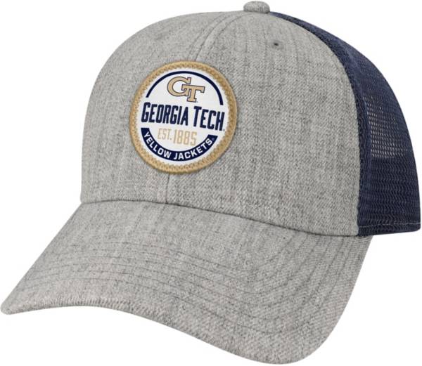 League-Legacy Men's Georgia Tech Yellow Jackets Grey Lo-Pro Adjustable Trucker Hat