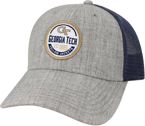 League-Legacy Men's Georgia Tech Yellow Jackets Grey Lo-Pro Adjustable Trucker Hat product image