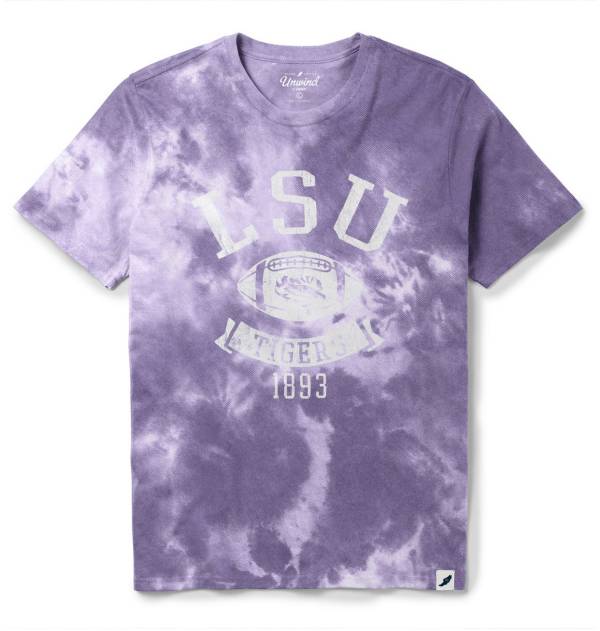 League-Legacy Men's LSU Tigers Purple Tie Dye T-Shirt