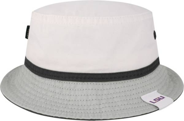 League-Legacy Men's LSU Tigers Weston Relaxed Twill White Bucket Hat