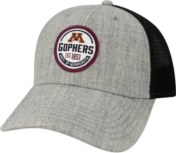 League-Legacy Men's Minnesota Golden Gophers Grey Lo-Pro Adjustable Trucker Hat