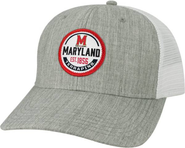 League-Legacy Men's Maryland Terrapins Grey Mid-Pro Adjustable Trucker Hat