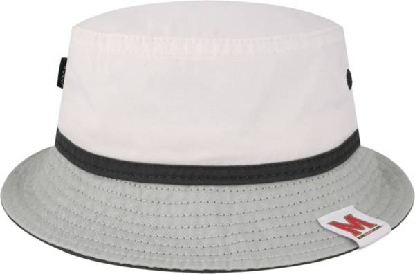 League-Legacy Men's Maryland Terrapins Weston Relaxed Twill White Bucket Hat