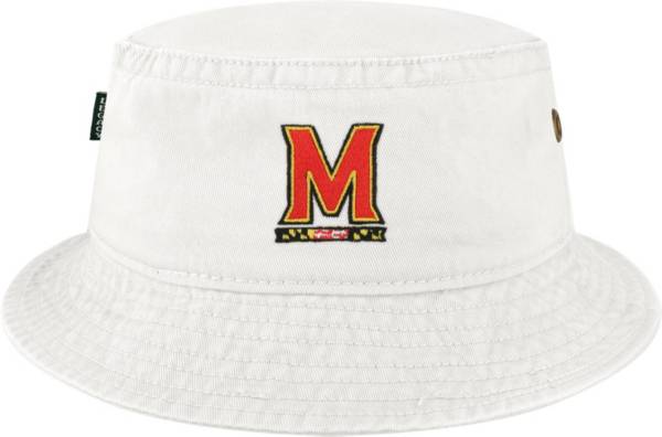 League-Legacy Men's Maryland Terrapins Relaxed Twill White Bucket Hat