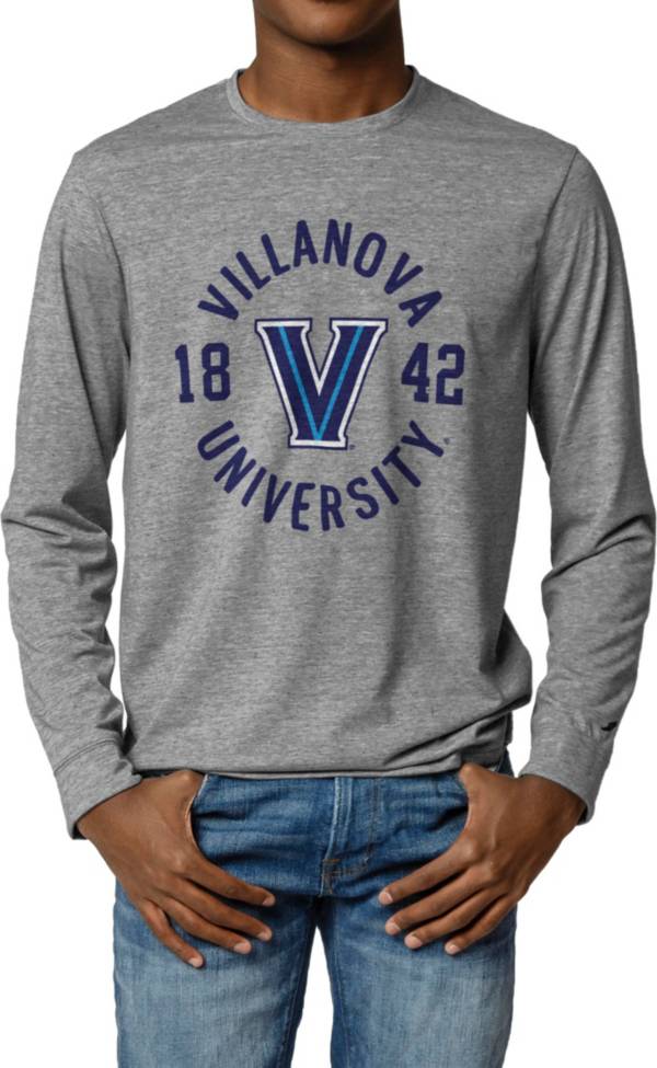 League-Legacy Men's Villanova Wildcats Grey Reclaim Long Sleeve T-Shirt