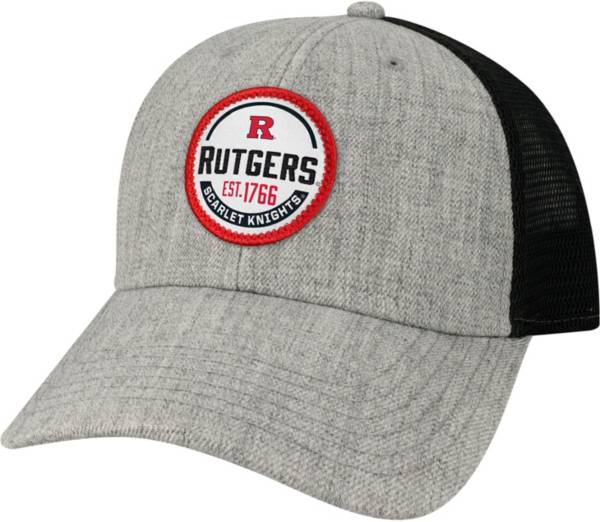 League-Legacy Men's Rutgers Scarlet Knights Grey Lo-Pro Adjustable Trucker Hat