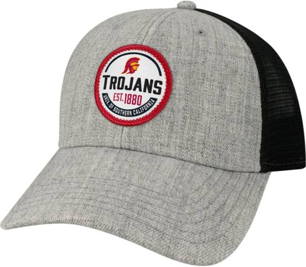 League-Legacy Men's USC Trojans Grey Lo-Pro Adjustable Trucker Hat