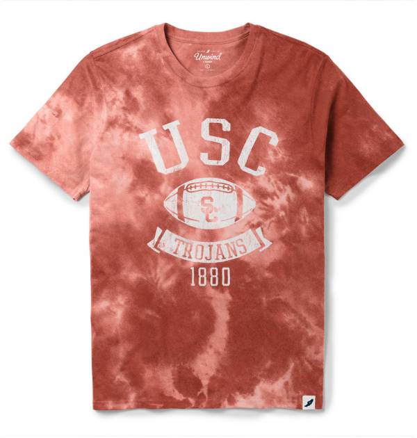 League-Legacy Men's USC Trojans Cardinal Tie Dye T-Shirt