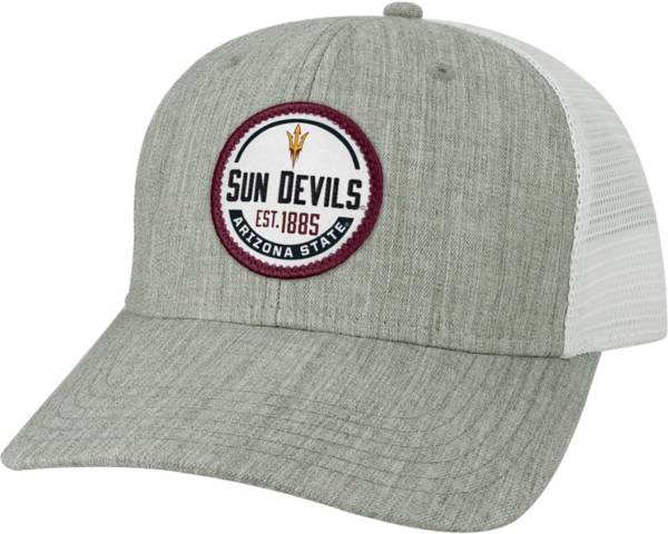 League-Legacy Men's Arizona State Sun Devils Grey Mid-Pro Adjustable Trucker Hat