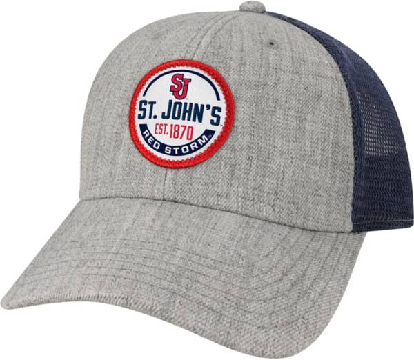 League-Legacy Men's St. John's Red Storm Grey Lo-Pro Adjustable Trucker Hat