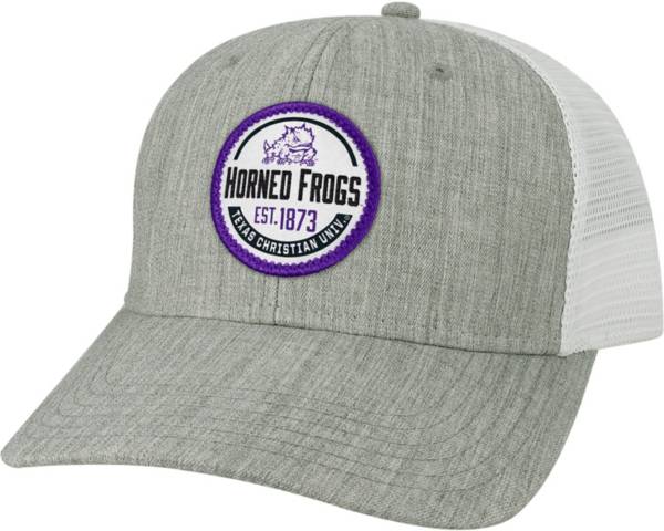 League-Legacy Men's TCU Horned Frogs Grey Mid-Pro Adjustable Trucker Hat