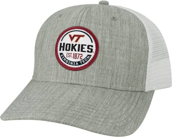 League-Legacy Men's Virginia Tech Hokies Grey Mid-Pro Adjustable Trucker Hat