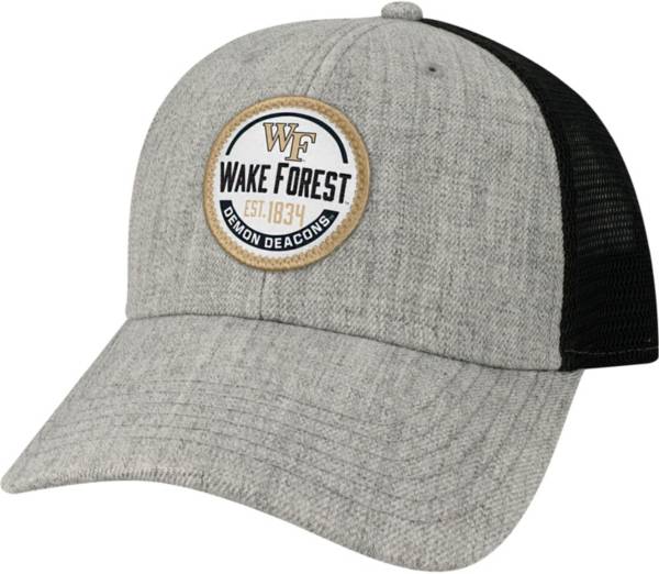 League-Legacy Men's Wake Forest Demon Deacons Grey Lo-Pro Adjustable Trucker Hat