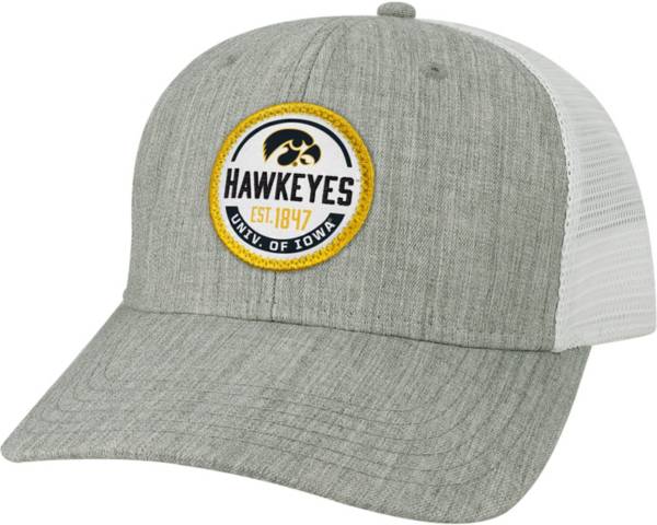League-Legacy Men's Iowa Hawkeyes Grey Mid-Pro Adjustable Trucker Hat product image