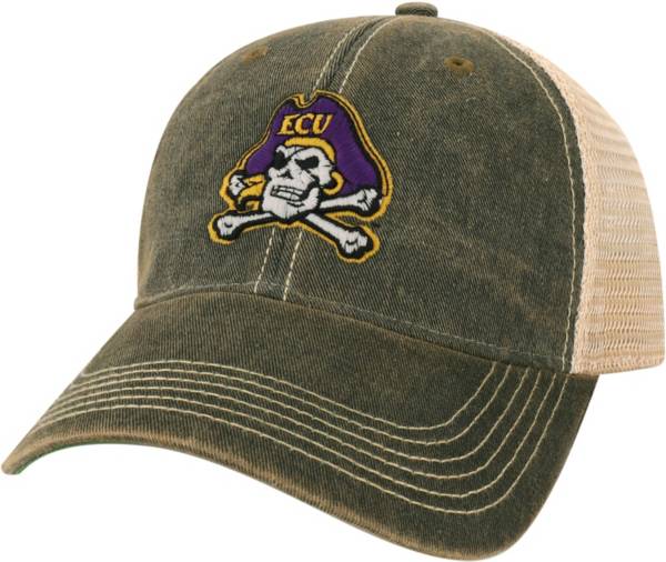 League-Legacy East Carolina Pirates Old Favorite Adjustable Trucker Black Hat