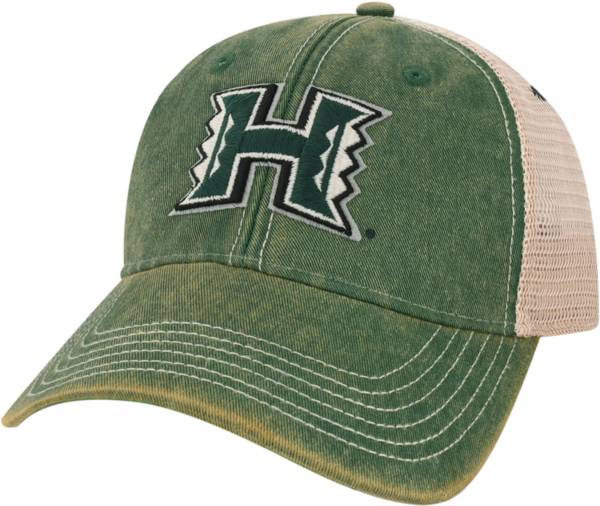 League-Legacy Hawai'i Warriors Green Old Favorite Adjustable Trucker Hat