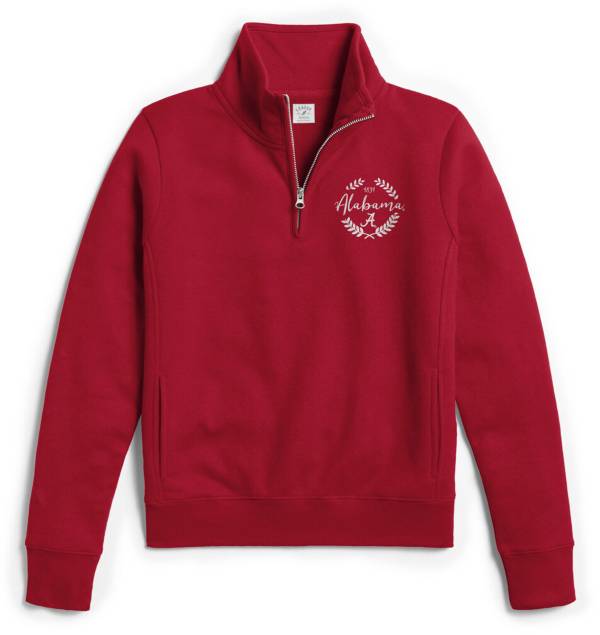 League-Legacy Women's Alabama Crimson Tide Crimson Victory Springs Quarter-Zip Shirt