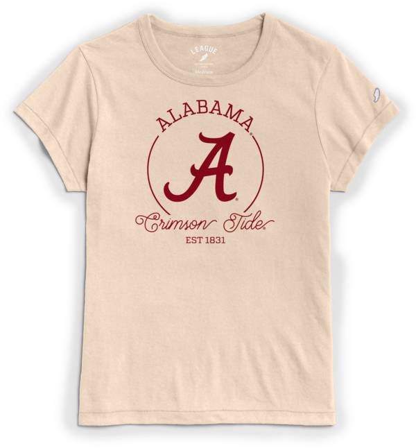 League-Legacy Women's Alabama Crimson Tide Cream Re-Spin T-Shirt