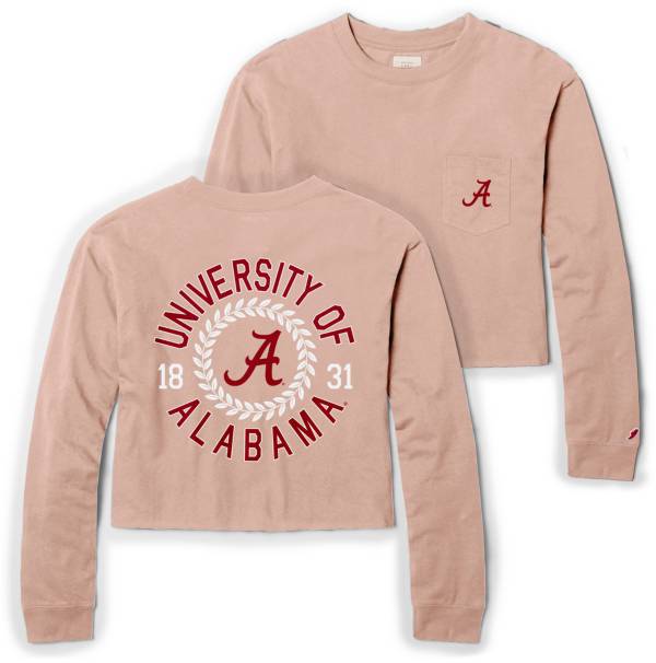 League-Legacy Women's Alabama Crimson Tide Rose Clothesline Midi Long Sleeve T-Shirt