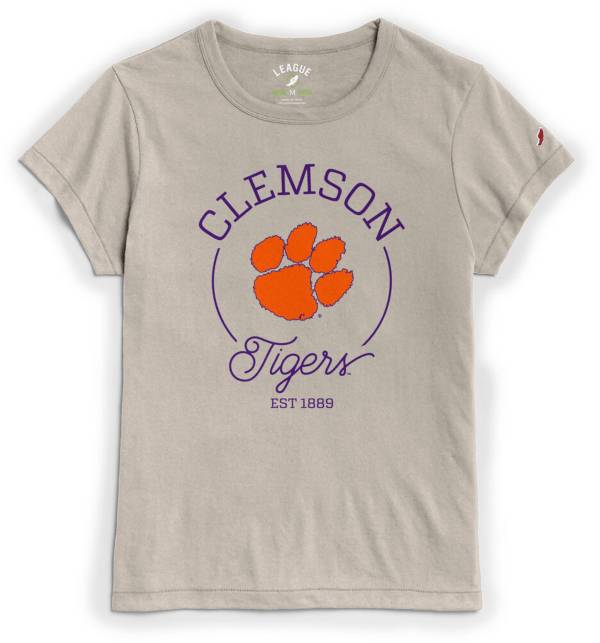 League-Legacy Women's Clemson Tigers Grey Re-Spin T-Shirt