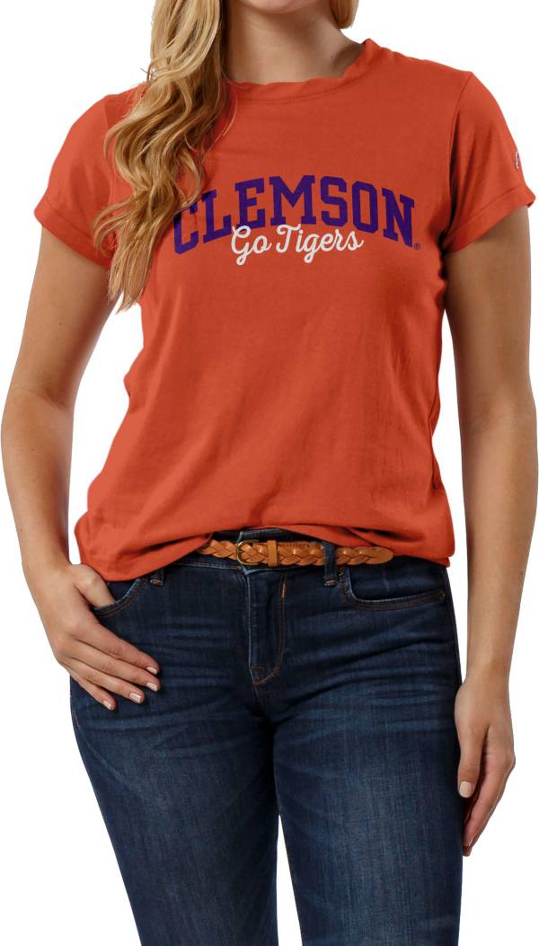 League-Legacy Women's Clemson Tigers Orange Respin T-Shirt