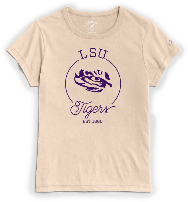 League-Legacy Women's LSU Tigers Grey Re-Spin T-Shirt