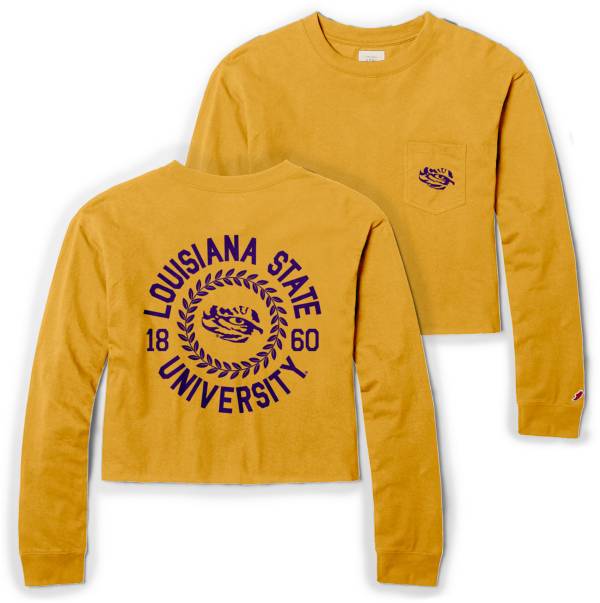 League-Legacy Women's LSU Tigers Honey Clothesline Midi Long Sleeve T-Shirt