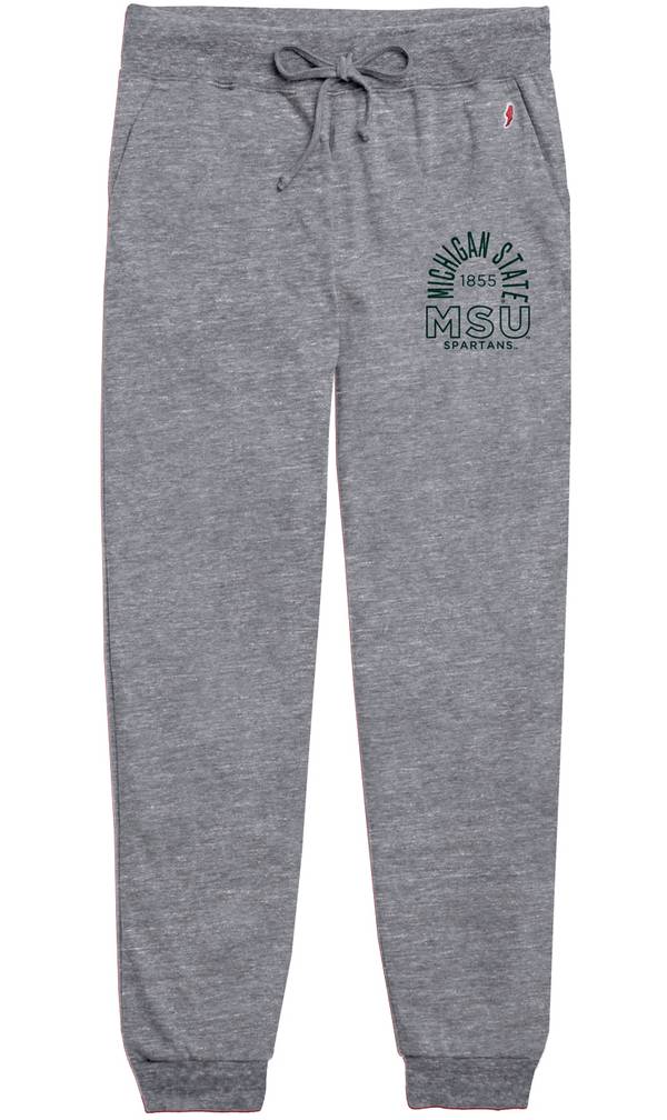 League-Legacy Women's Michigan State Spartans Grey Intramural Joggers