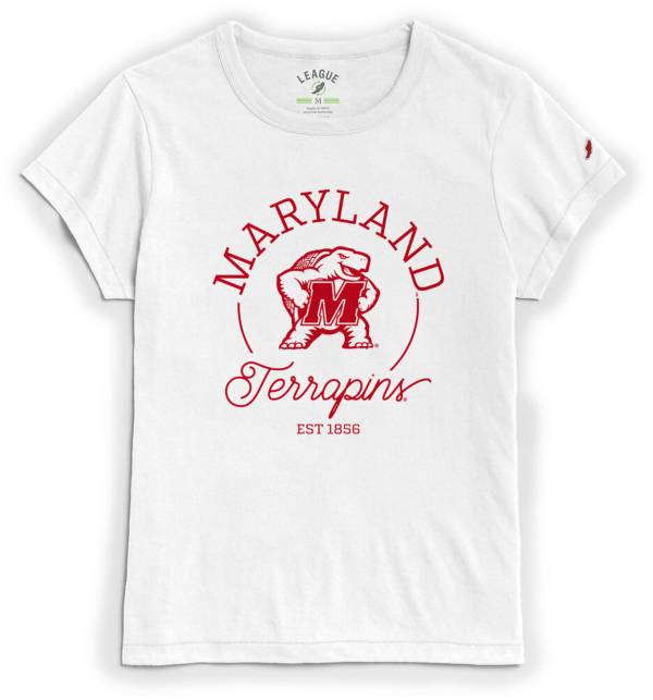 League-Legacy Women's Maryland Terrapins Re-Spin White T-Shirt