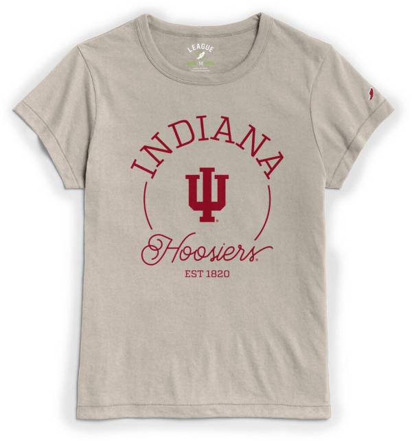 League-Legacy Women's Indiana Hoosiers Grey Re-Spin T-Shirt