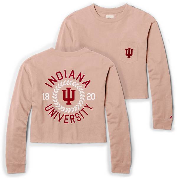 League-Legacy Women's Indiana Hoosiers Rose Clothesline Midi Long Sleeve T-Shirt