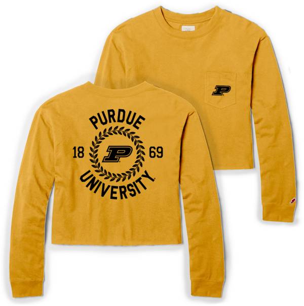 League-Legacy Women's Purdue Boilermakers Honey Clothesline Midi Long Sleeve T-Shirt