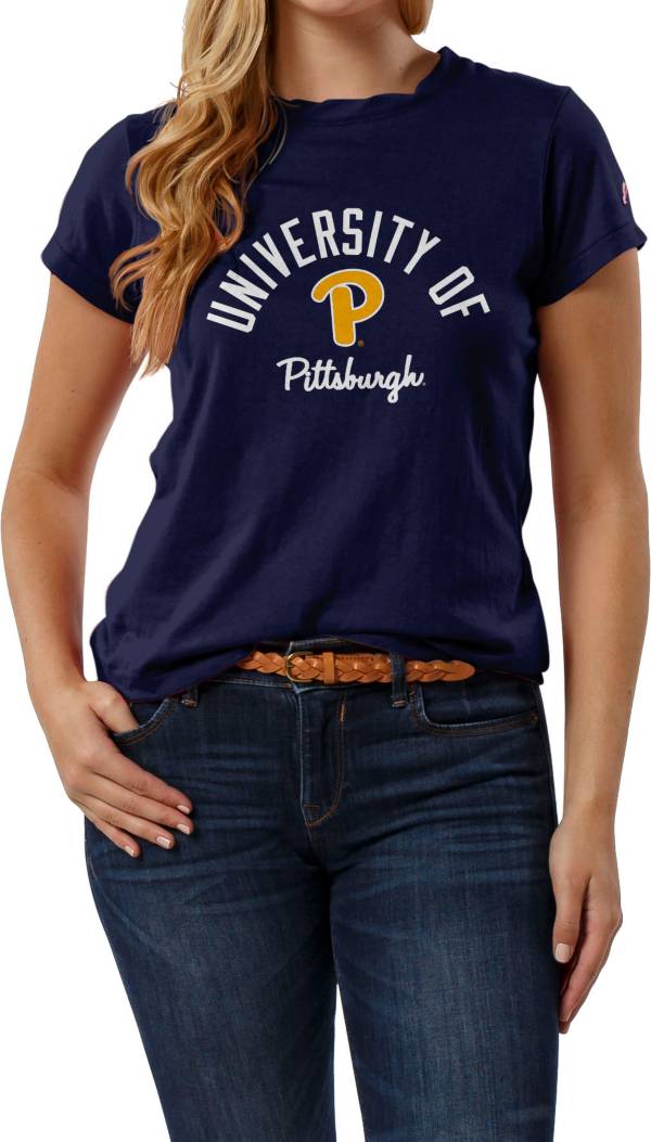 League-Legacy Women's Pitt Panthers Blue Respin T-Shirt