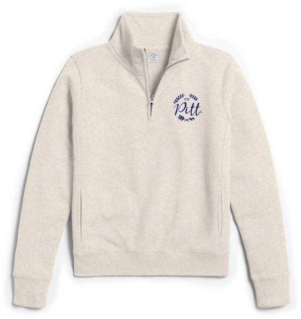 League-Legacy Women's Pitt Panthers Cream Victory Springs Quarter-Zip Shirt