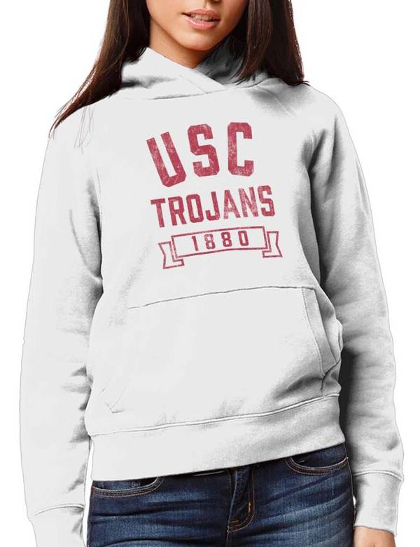 League-Legacy Women's USC Trojans White Academy Hood Sweatshirt